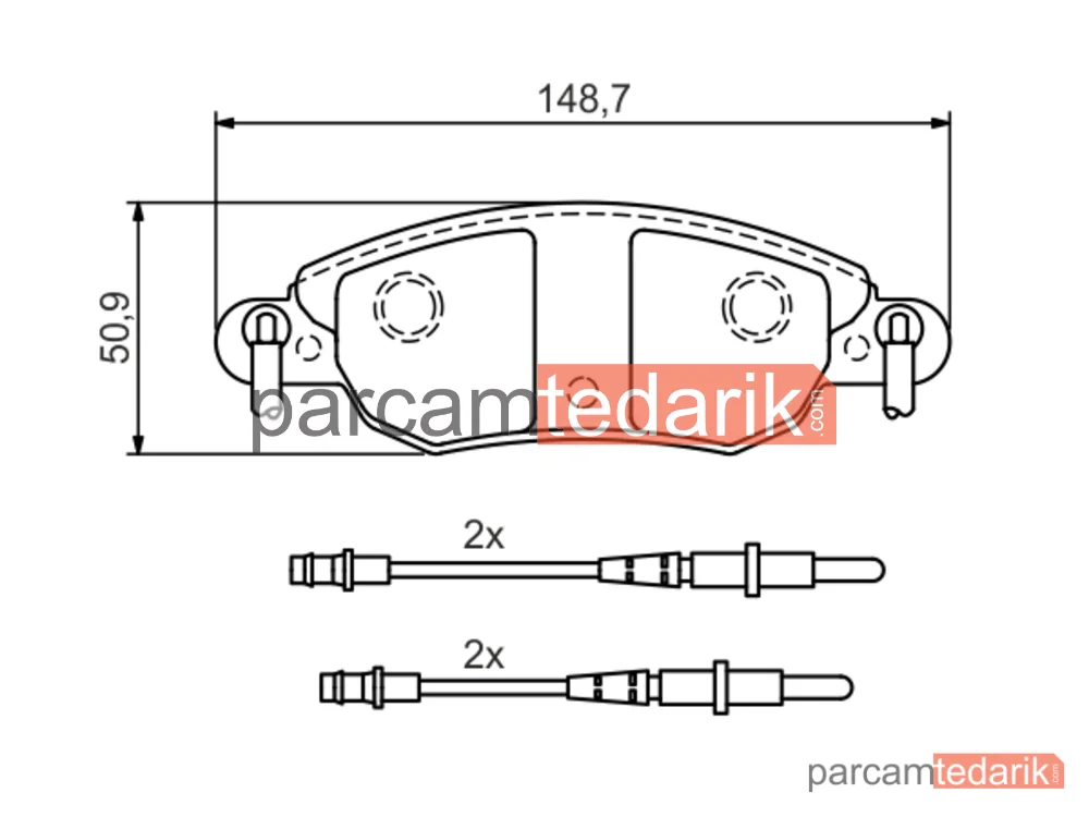BOSCH 0986424598 | Fren Balatası (Ön) — Citroen C5 II