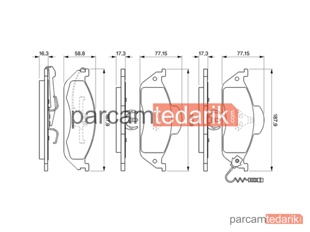 BOSCH 0986424611 | Fren Balatası (Ön) — Mercedes-Benz M-Serisi