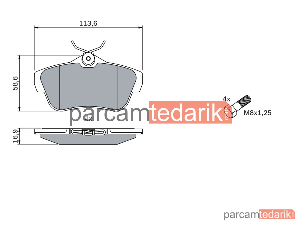 BOSCH 0986424625 | Fren Balatası (Arka)