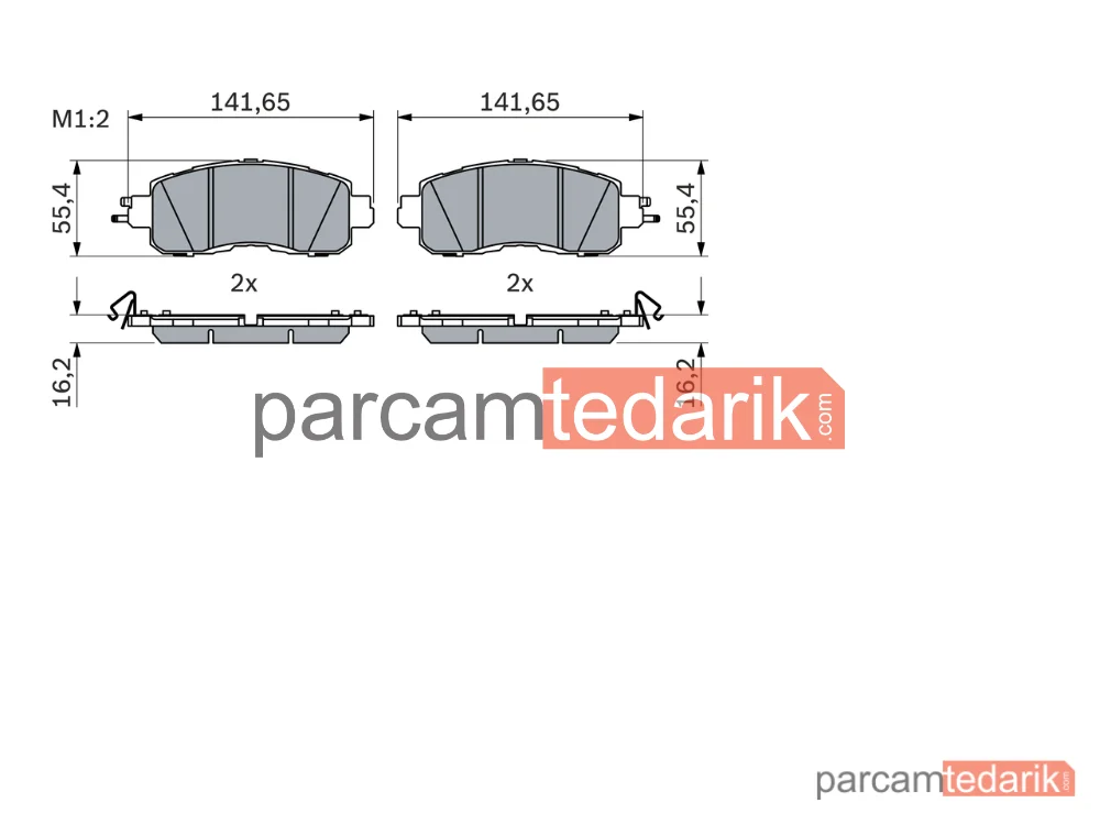 BOSCH 0986424638 | Fren Balatası (Ön) — Nissan Leaf