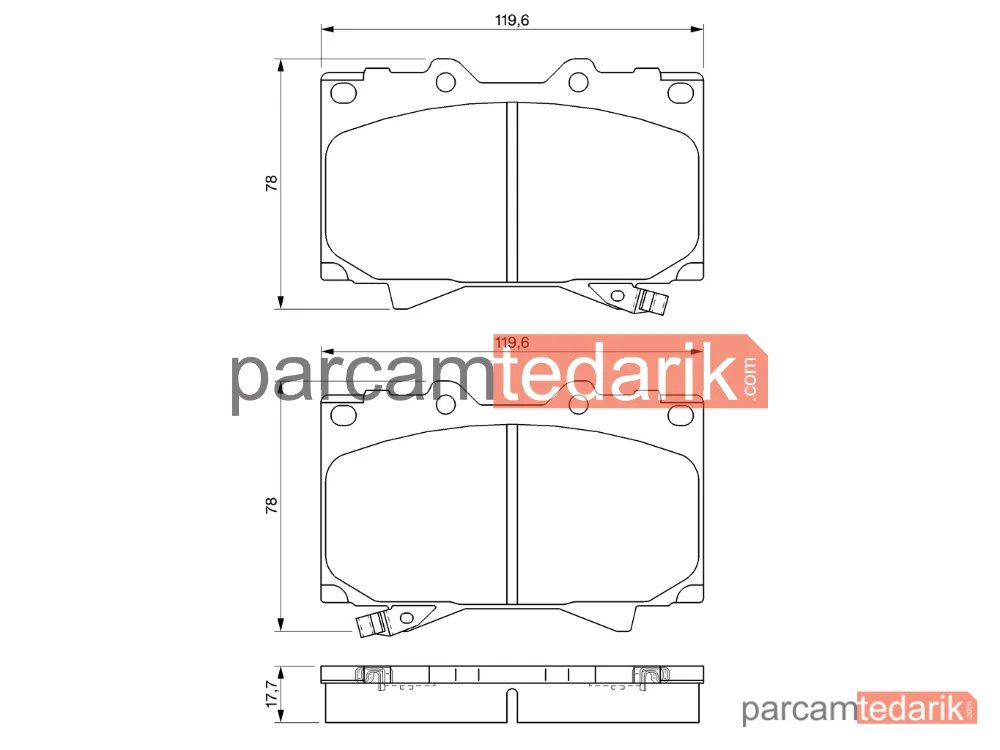 BOSCH 0986424640 | Fren Balatası (Ön) — Toyota Land Cruiser 100, Lexus LX, Toyota Land Cruiser