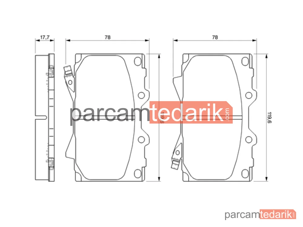 BOSCH 0986424640 | Fren Balatası (Ön) — Toyota Land Cruiser 100, Lexus LX, Toyota Land Cruiser