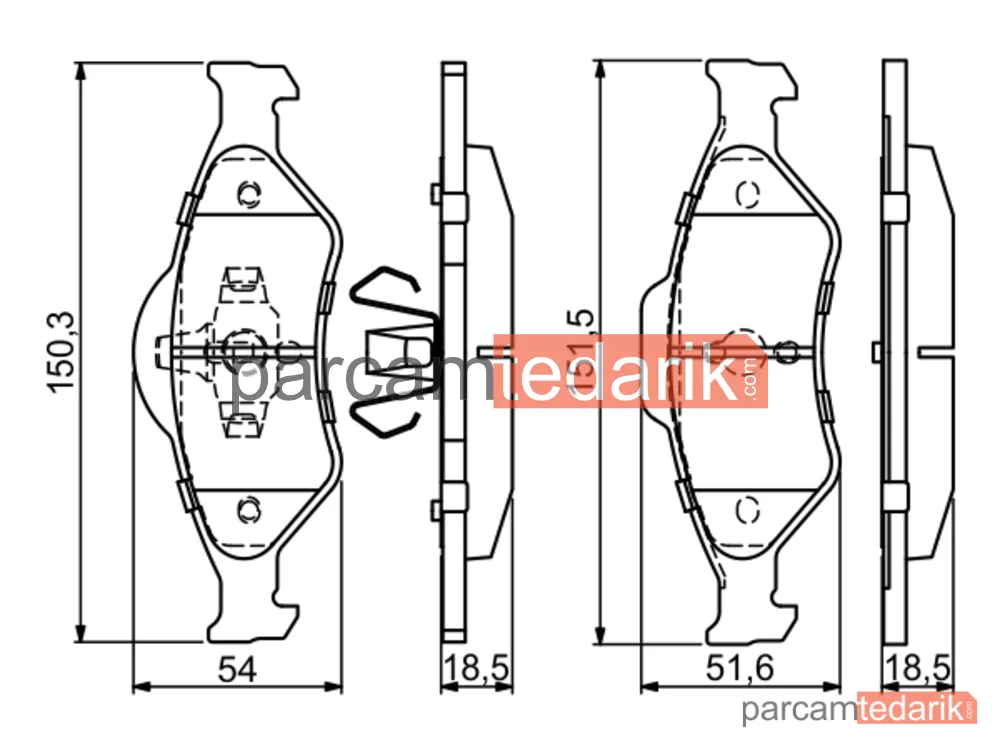 BOSCH 0986424645 | Fren Balatası (Ön) — Ford Fiesta IV, Ford Fiesta, Ford KA