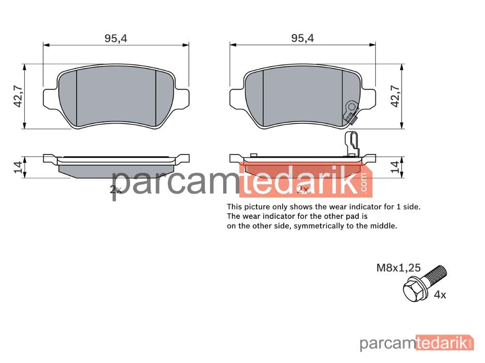BOSCH 0986424646 | Fren Balatası (Arka) — Opel Astra G, Opel Astra H, Opel Astra H GTC