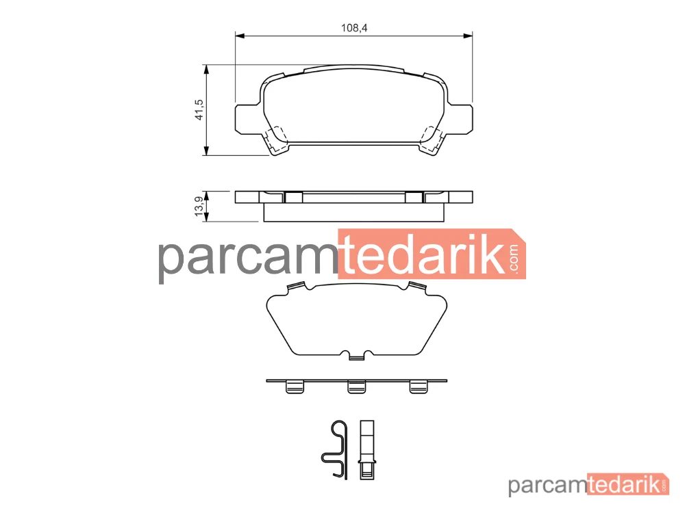 BOSCH 0986424650 | Fren Balatası (Arka) — Subaru Forester, Subaru Legacy III, Subaru Impreza