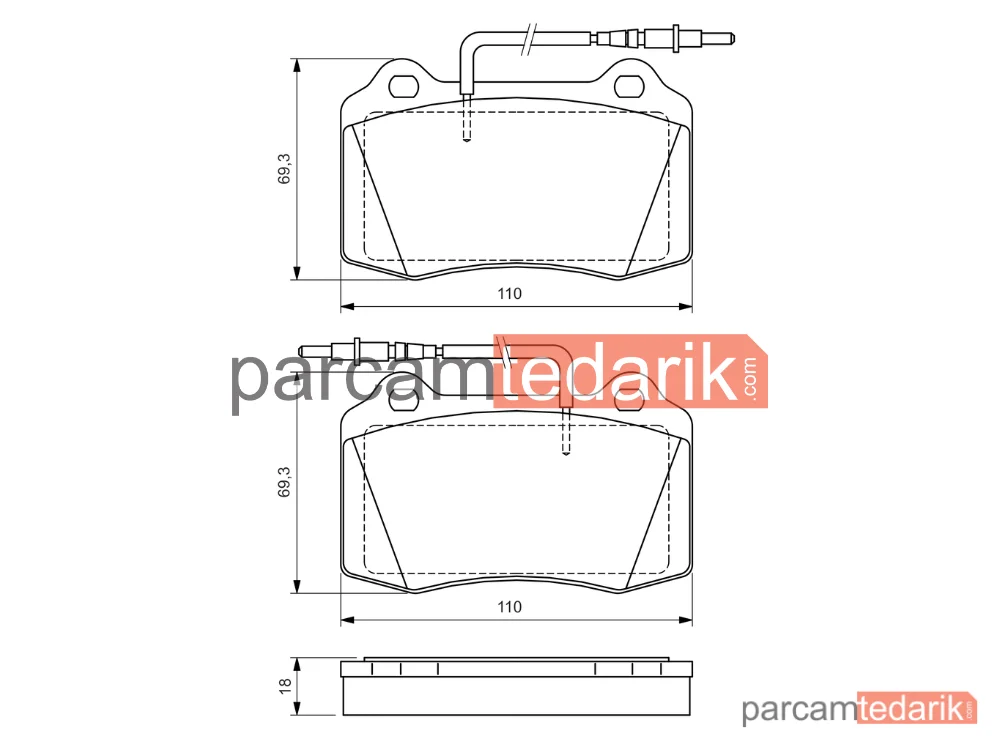 BOSCH 0986424658 | Fren Balatası (Ön) — Peugeot 406 Coupe
