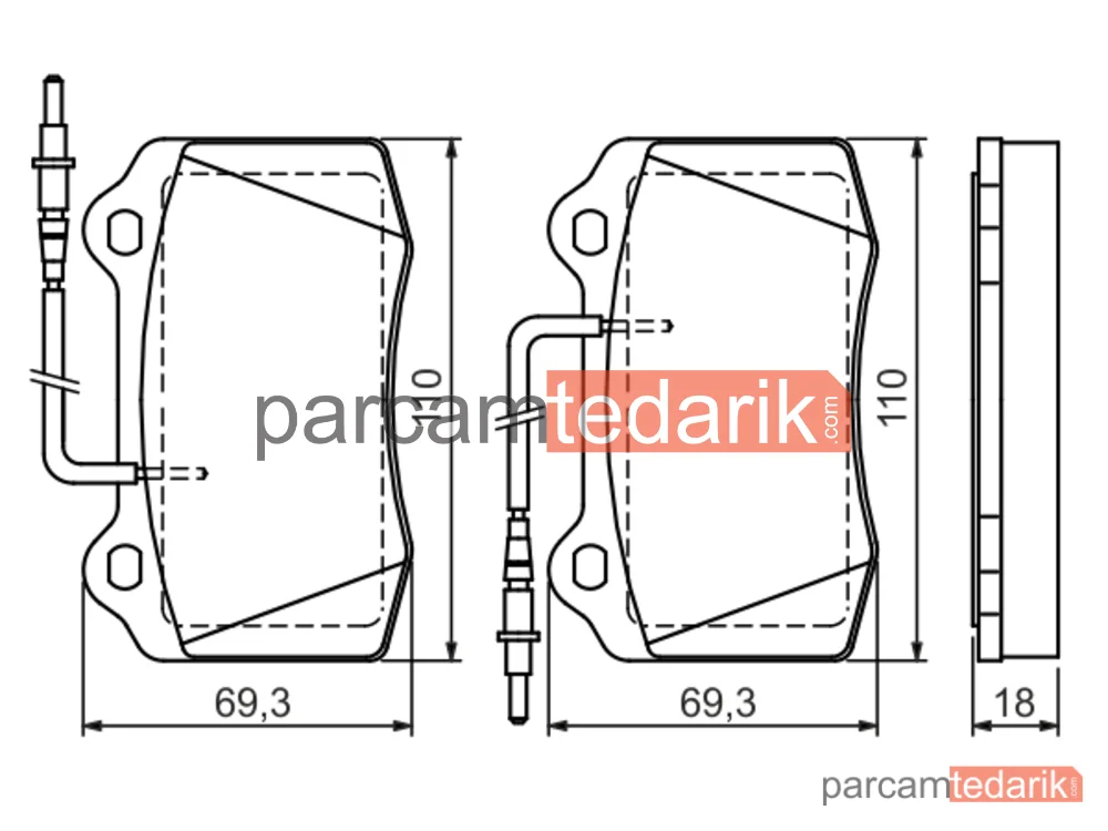 BOSCH 0986424658 | Fren Balatası (Ön) — Peugeot 406 Coupe