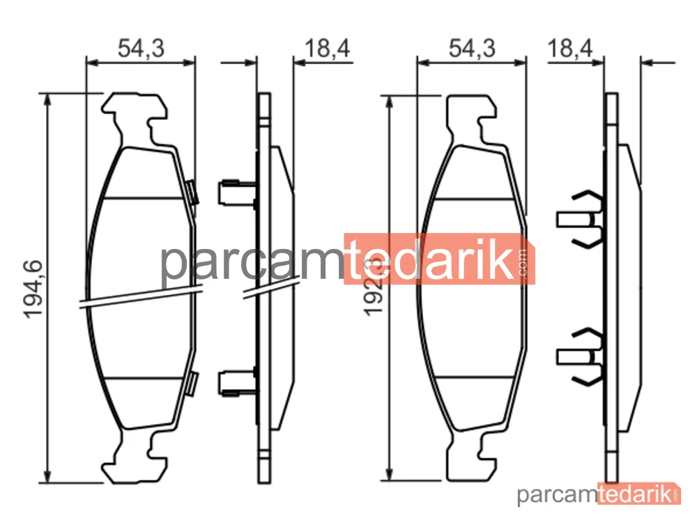 BOSCH 0986424666 | Fren Balatası (Ön) — Jeep Grand Cherokee II