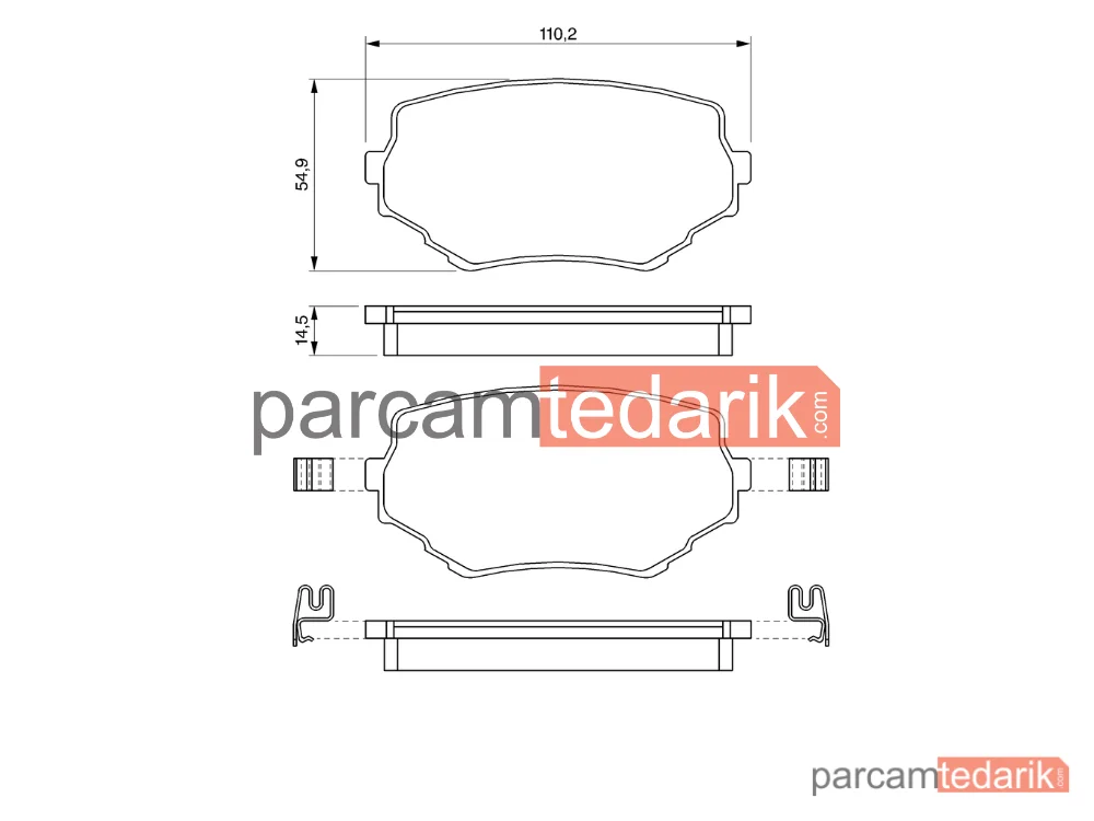 BOSCH 0986424669 | Fren Balatası (Ön) — Suzuki Grand Vitara I, Suzuki Vitara, Suzuki Vitara Cabrio