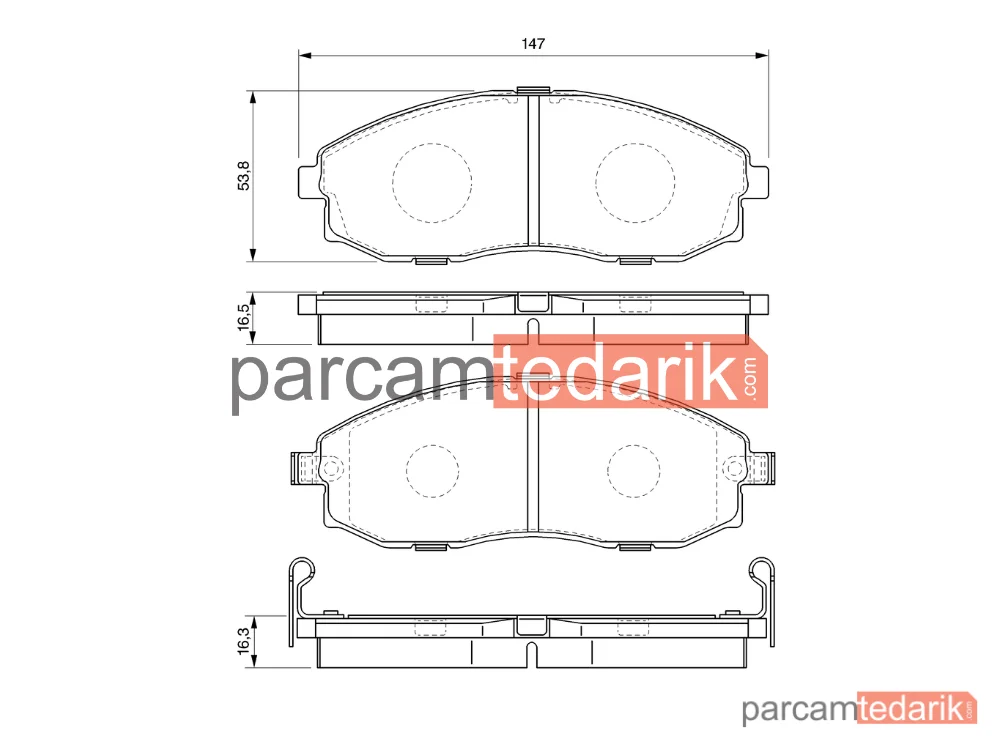 BOSCH 0986424670 | Fren Balatası (Ön) — Hyundai H-1 / Starex, Hyundai H-1, Hyundai H100