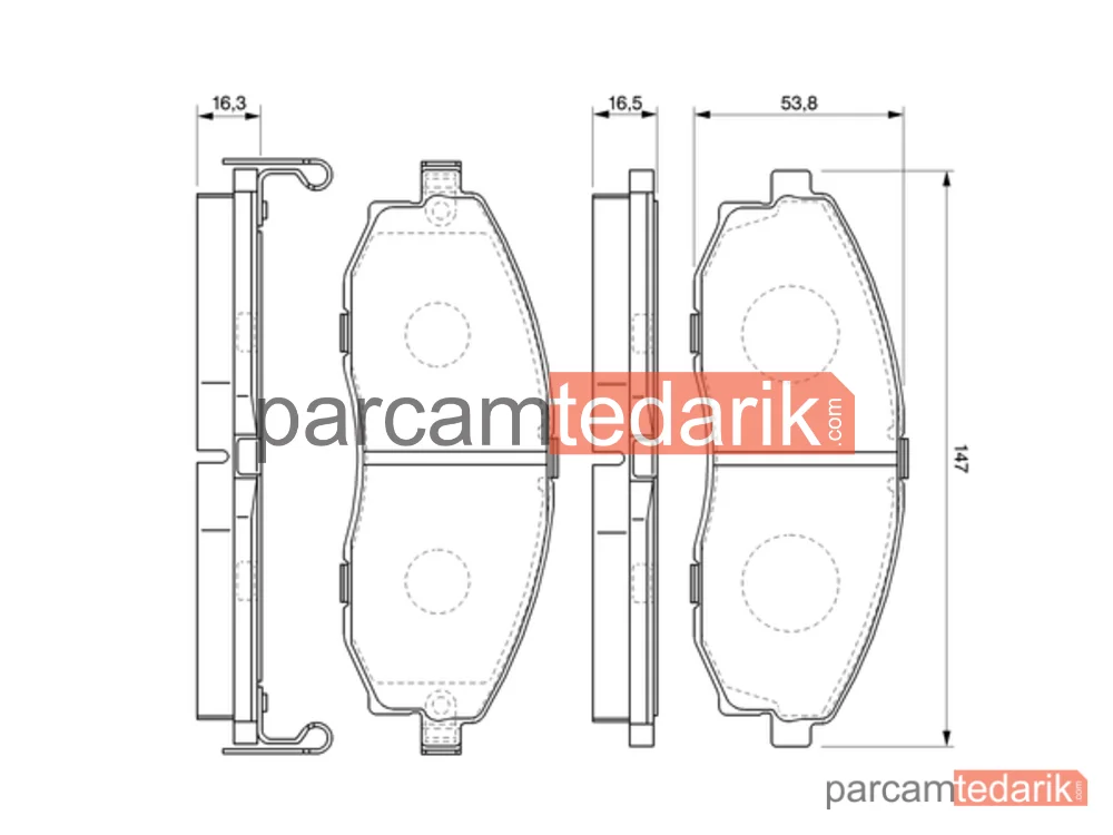 BOSCH 0986424670 | Fren Balatası (Ön) — Hyundai H-1 / Starex, Hyundai H-1, Hyundai H100