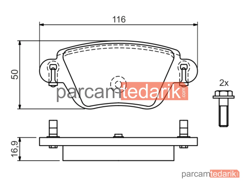 BOSCH 0986424671 | Fren Balatası (Arka) — Renault Kangoo Express, Renault Kangoo