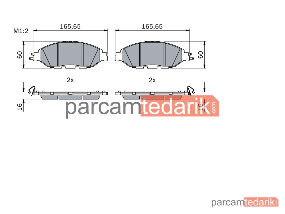 BOSCH 0986424682 | Fren Balatası (Ön) — Nissan Pathfinder IV