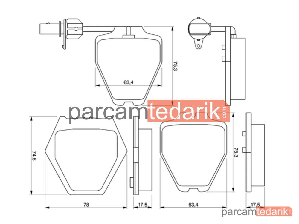 BOSCH 0986424690 | Fren Balatası (Ön) — VW Passat B5.5, VW Passat B5.5 Variant, Audi A6 C5