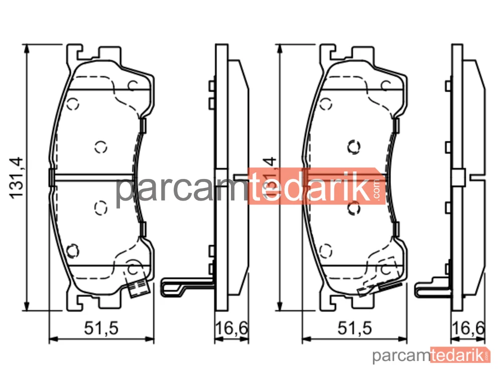 BOSCH 0986424694 | Fren Balatası — Mazda 626 V, Mazda 323 S VI, Mazda 323 F VI