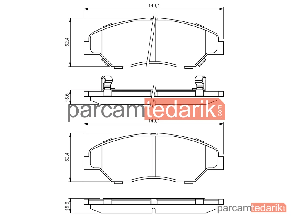 BOSCH 0986424696 | Fren Balatası (Ön) — Kia Sportage Suv, Kia Retona Suv