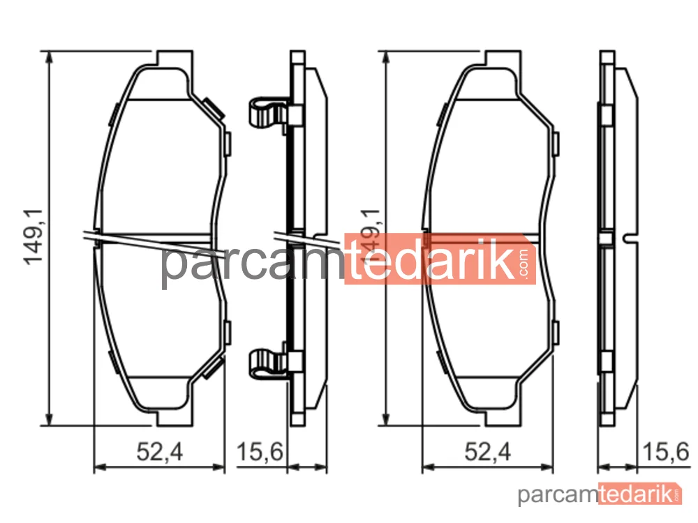 BOSCH 0986424696 | Fren Balatası (Ön) — Kia Sportage Suv, Kia Retona Suv