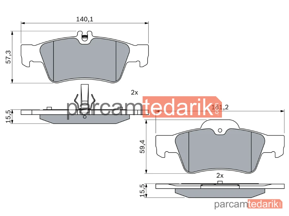 BOSCH 0986424699 | Fren Balatası (Arka) — Mercedes-Benz E-Serisi, Mercedes-Benz E-Serisi T-Model