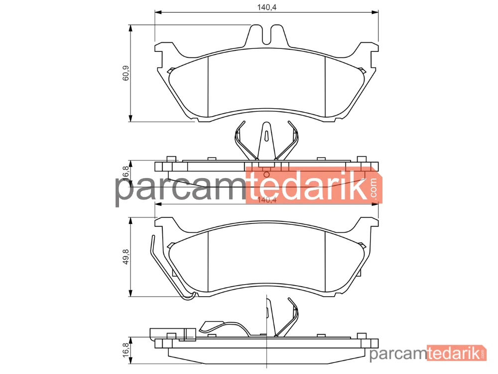 BOSCH 0986424708 | Fren Balatası (Arka) — Mercedes-Benz M-Serisi