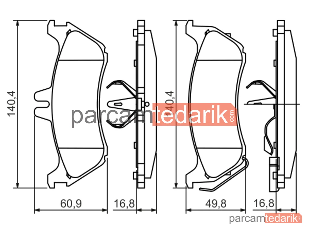 BOSCH 0986424708 | Fren Balatası (Arka) — Mercedes-Benz M-Serisi