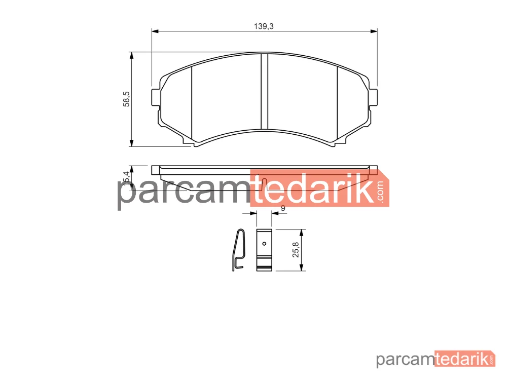 BOSCH 0986424709 | Fren Balatası — Mitsubishi Pajero IV, Mazda E, Mitsubishi Pajero Classic