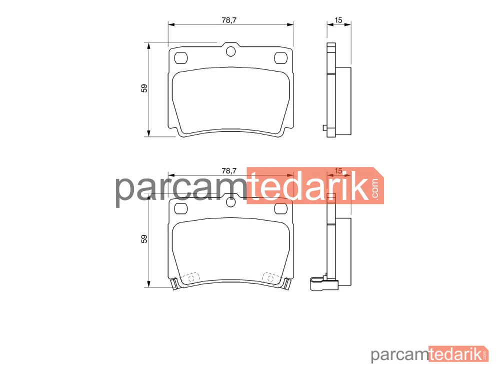 BOSCH 0986424711 | Fren Balatası (Arka) — Mitsubishi Pajero Sport I, Mitsubishi Pajero Sport III
