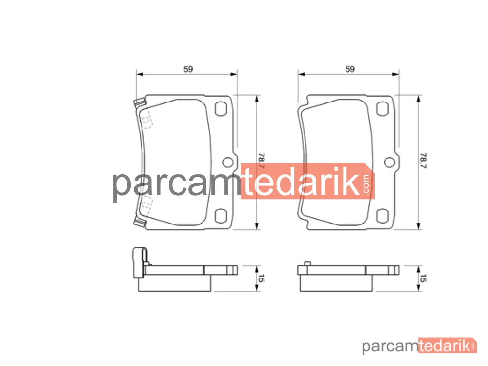 BOSCH 0986424711 | Fren Balatası (Arka) — Mitsubishi Pajero Sport I, Mitsubishi Pajero Sport III