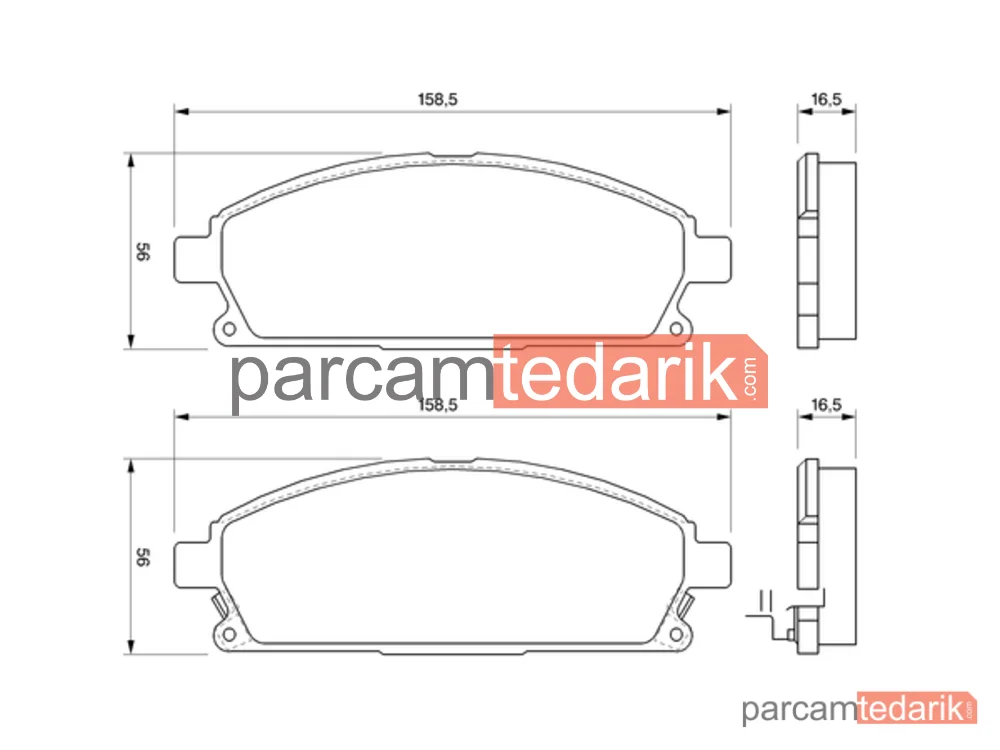 BOSCH 0986424715 | Fren Balatası (Ön) — Nissan X-Trail I