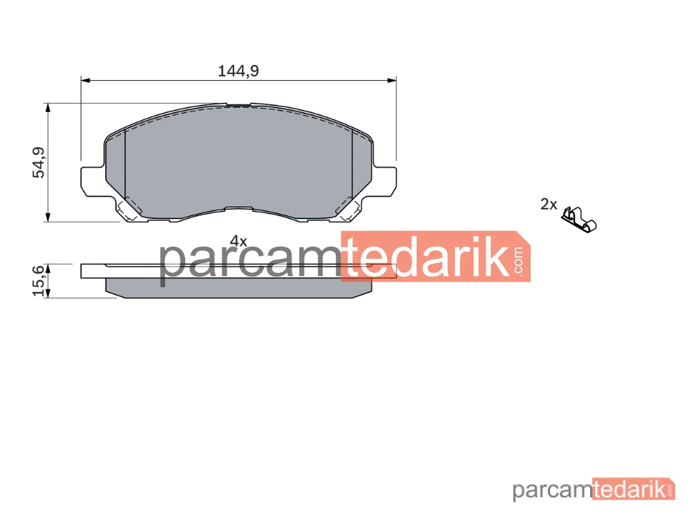 BOSCH 0986424716 | Fren Balatası — Mitsubishi Asx, Mitsubishi Lancer VIII, Mitsubishi Galant VIII