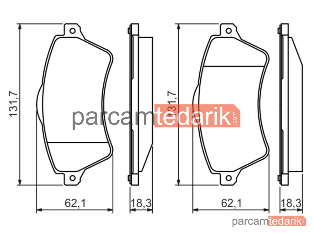 BOSCH 0986424721 | Fren Balatası (Ön) — Land Rover Freelander I, Land Rover Freelander I Soft Top