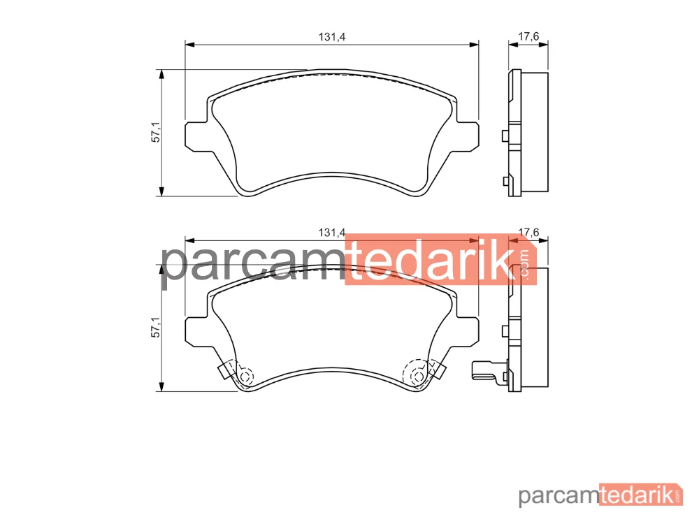 BOSCH 0986424735 | Fren Balatası — Toyota Corolla