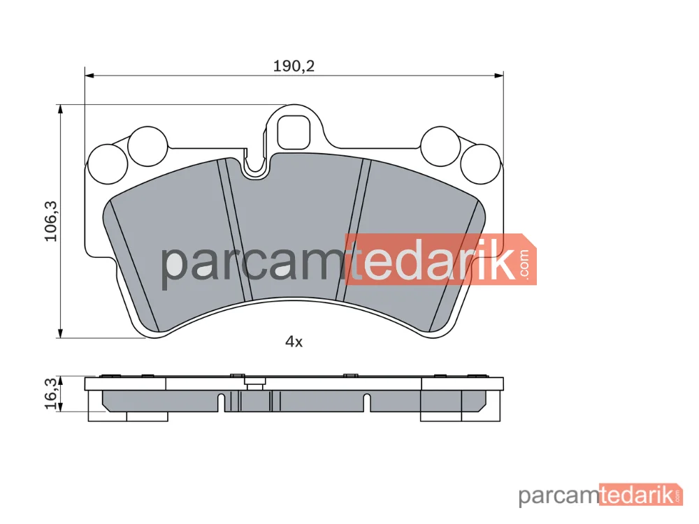 BOSCH 0986424739 | Fren Balatası (Ön) — Audi Q7, Porsche Cayenne, VW Touareg