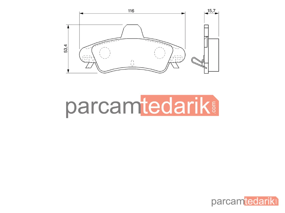 BOSCH 0986424744 | Fren Balatası (Arka) — Ford Mondeo II