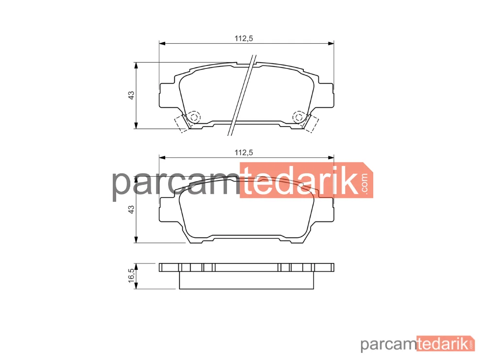 BOSCH 0986424762 | Fren Balatası (Arka) — Toyota Avensis Verso, Toyota Previa II