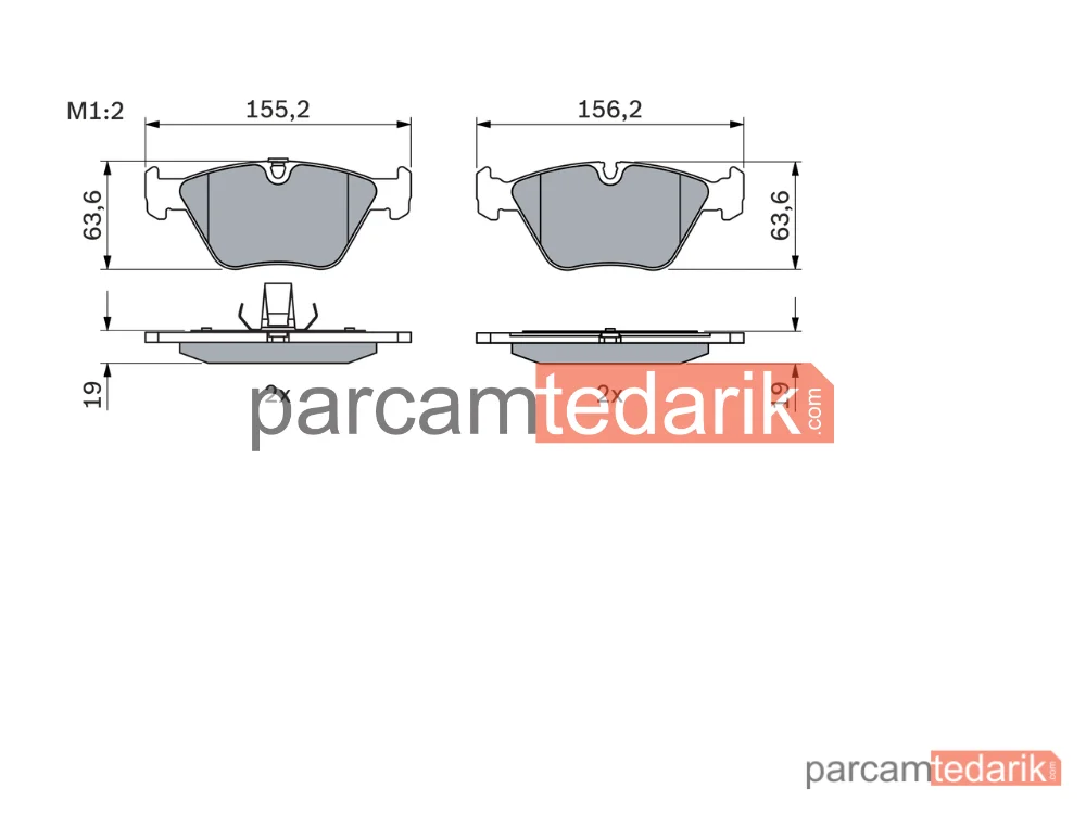 BOSCH 0986424767 | Fren Balatası (Ön) — BMW X3, BMW 3, BMW 3 Touring