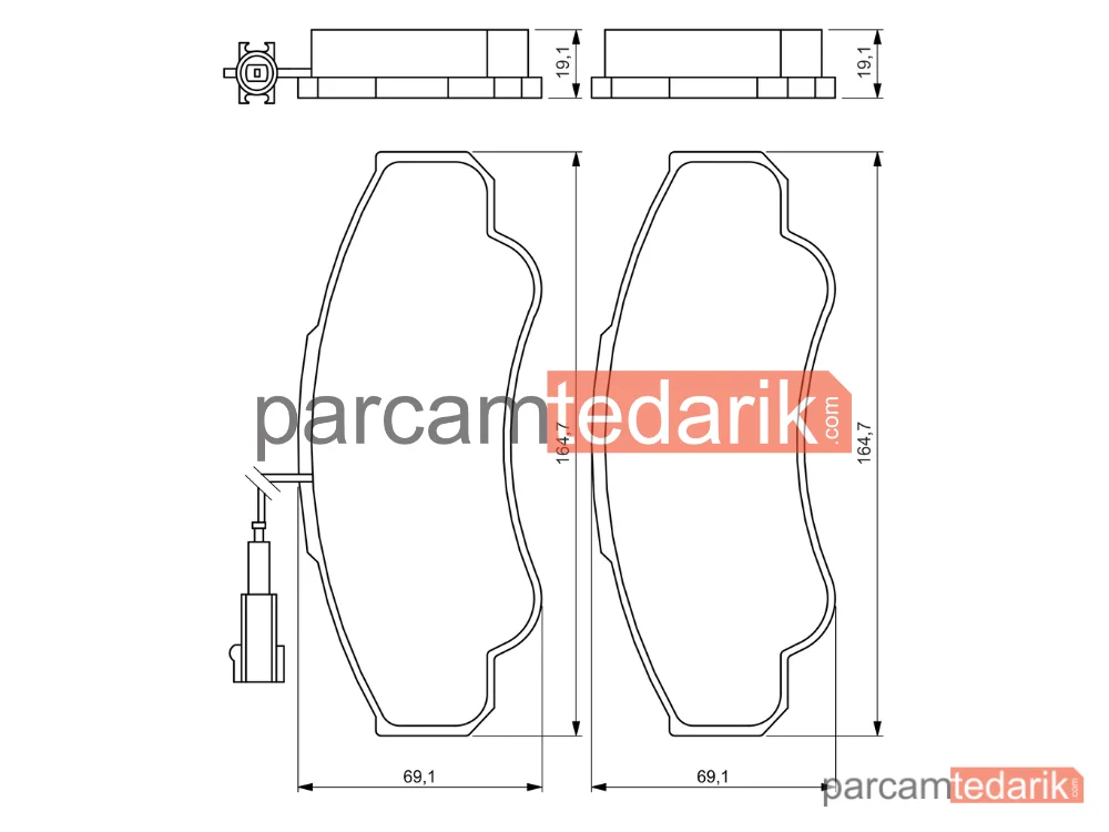 BOSCH 0986424769 | Fren Balatası (Ön) — Fiat Ducato, Citroen Jumper II, Peugeot Boxer