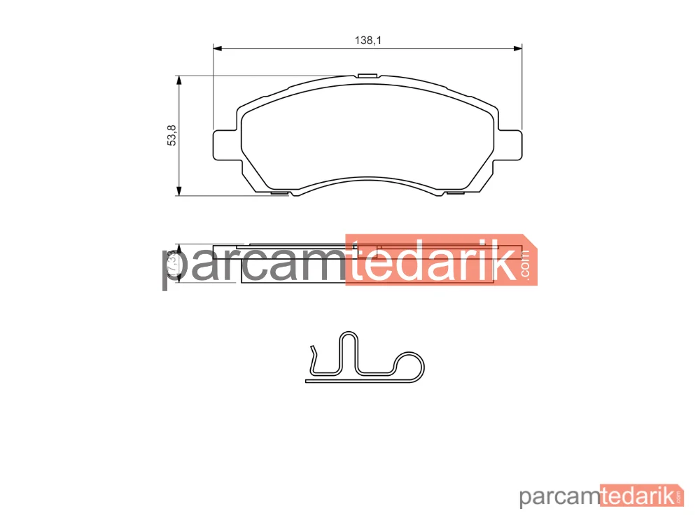 BOSCH 0986424770 | Fren Balatası (Ön) — Subaru Impreza, Subaru Legacy II