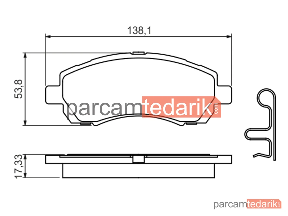BOSCH 0986424770 | Fren Balatası (Ön) — Subaru Impreza, Subaru Legacy II
