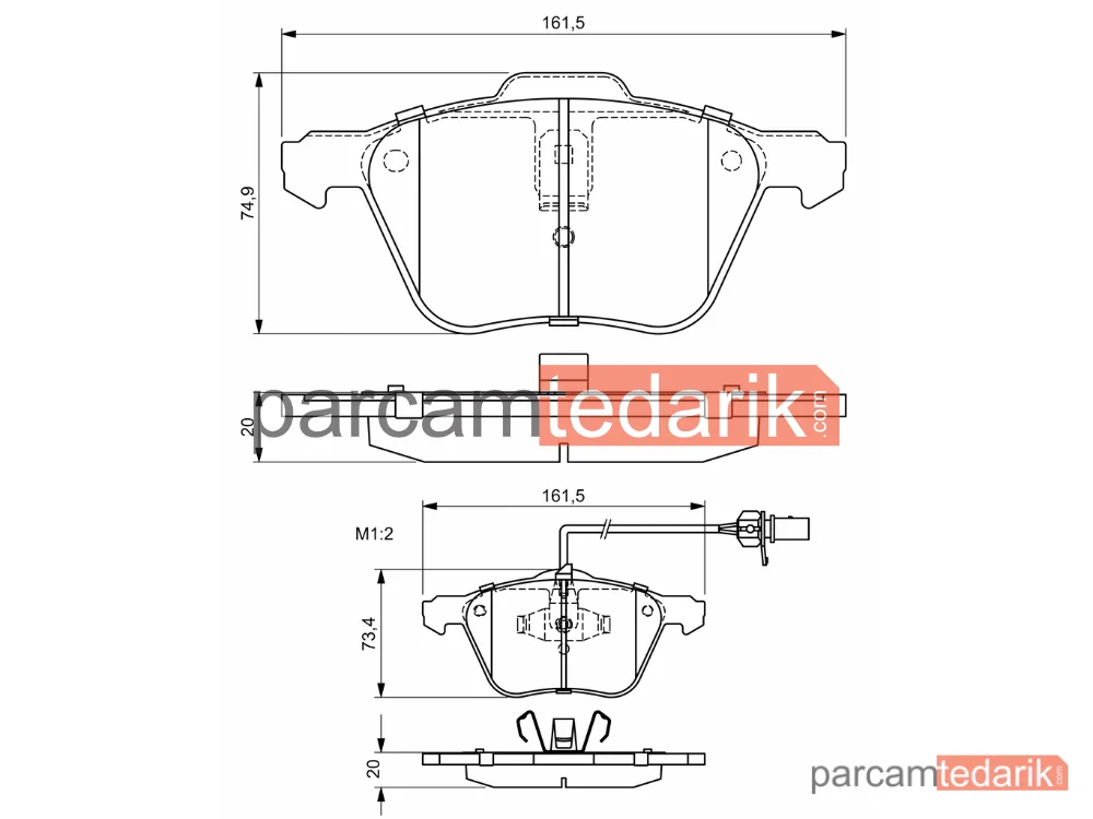 BOSCH 0986424777 | Fren Balatası (Ön) — VW Transporter T4, VW California T4 Camper, Ford Galaxy I