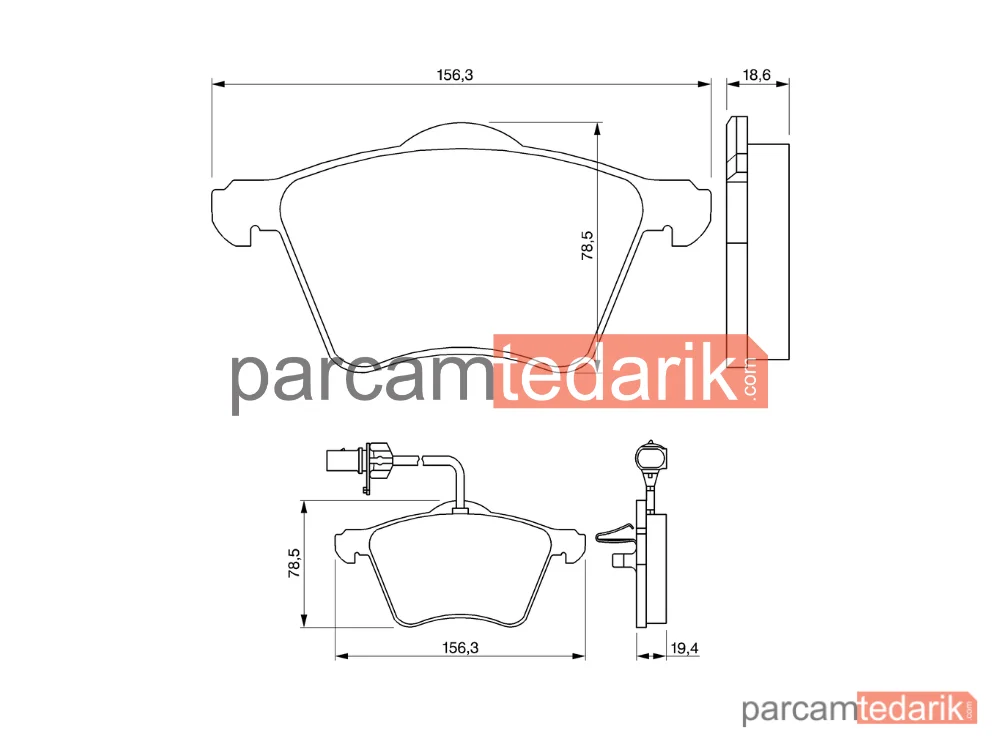 BOSCH 0986424780 | Fren Balatası (Ön) — Seat Alhambra, VW Sharan, VW Sharan