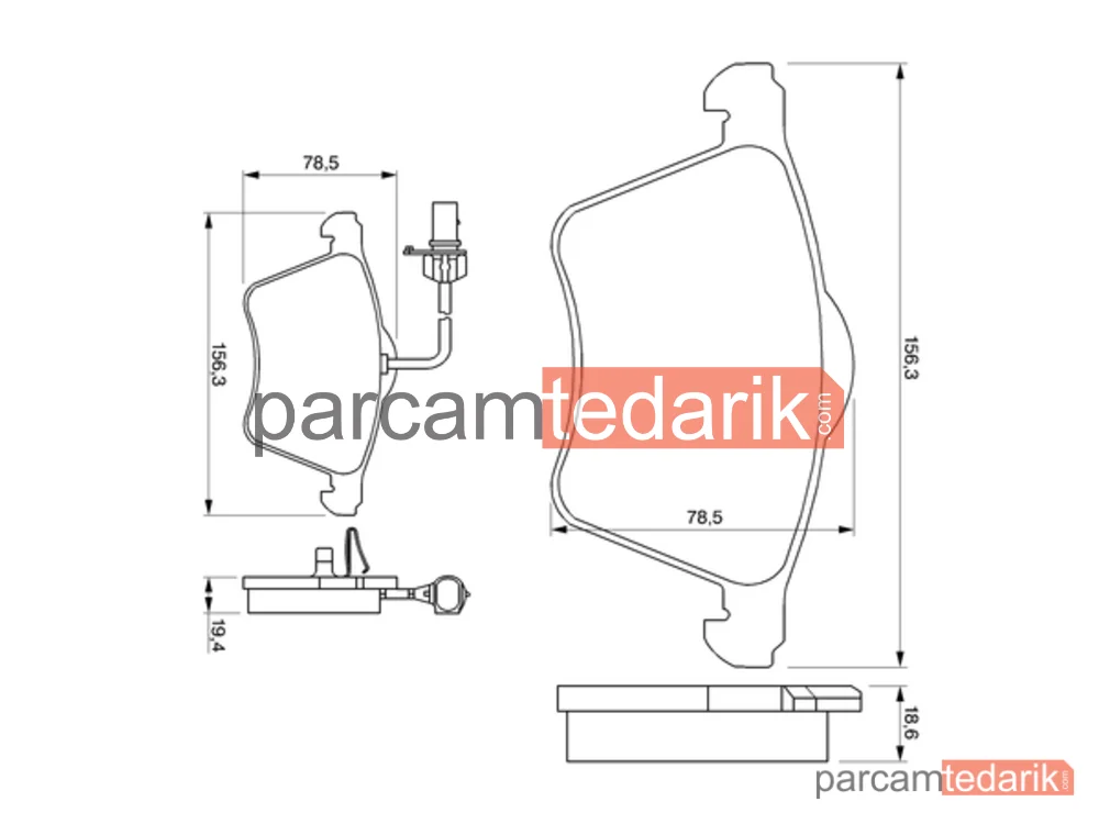 BOSCH 0986424780 | Fren Balatası (Ön) — Seat Alhambra, VW Sharan, VW Sharan