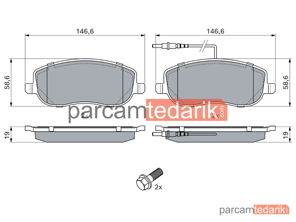 BOSCH 0986424789 | Fren Balatası (Ön) — Citroen C8, Lancia Phedra, Peugeot 807