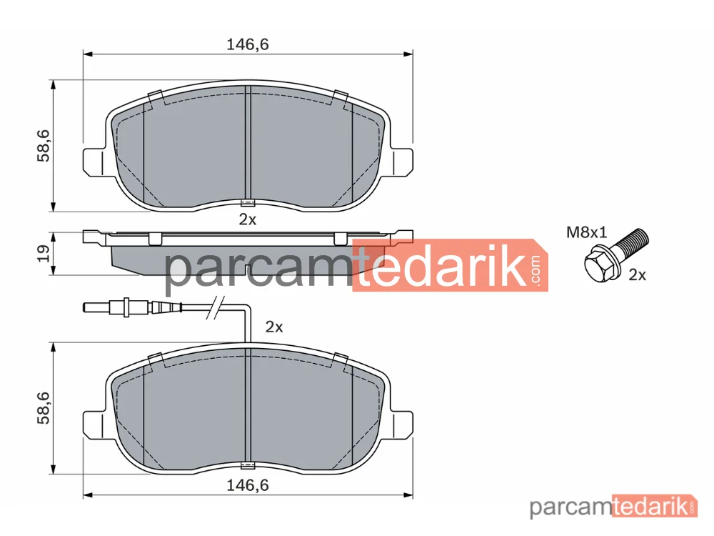 BOSCH 0986424789 | Fren Balatası (Ön) — Citroen C8, Lancia Phedra, Peugeot 807