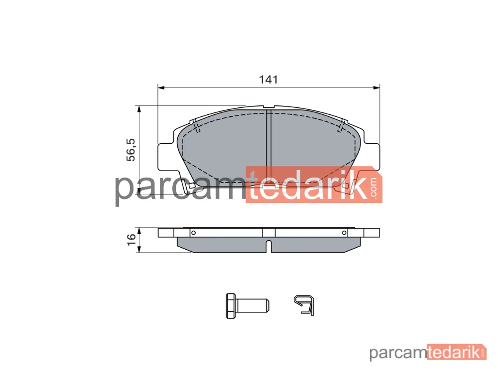 BOSCH 0986424799 | Fren Balatası (Ön) — Toyota Carina E VI, Toyota MR2 II, Toyota Carina E VI Sportswagon
