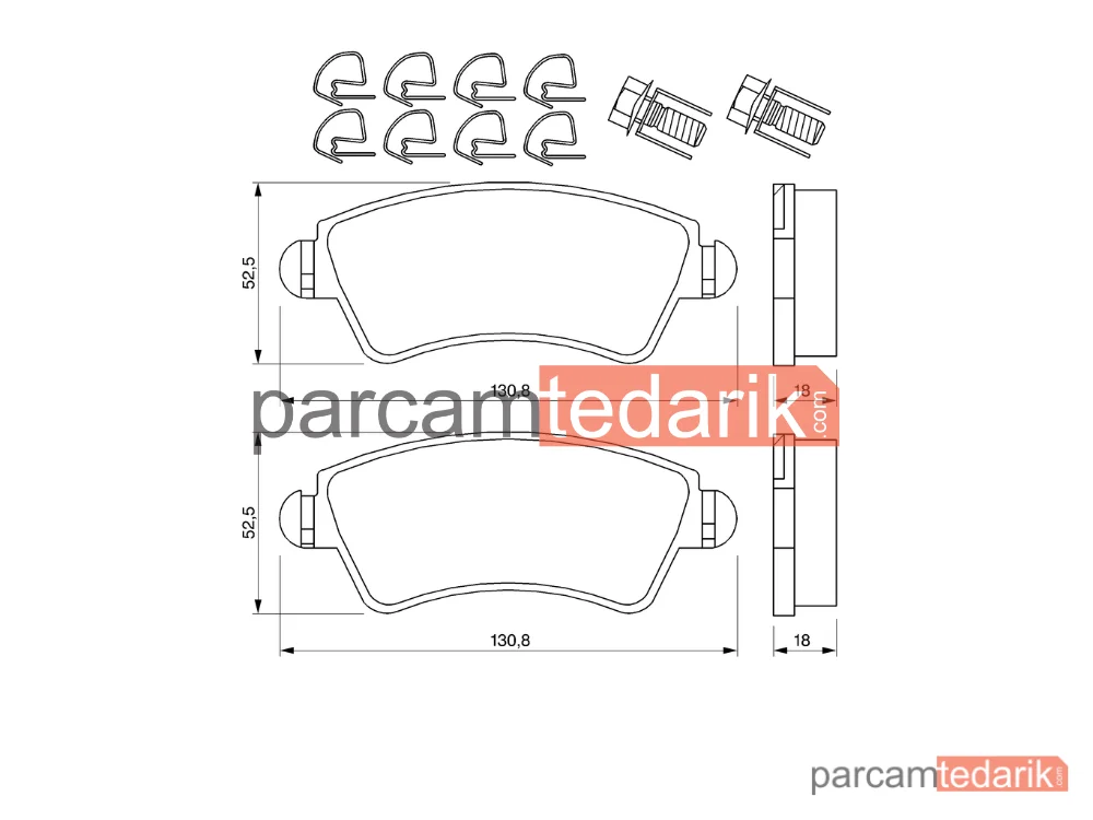 BOSCH 0986424801 | Fren Balatası — Citroen Xsara Break, Peugeot 306 Break, Peugeot 306