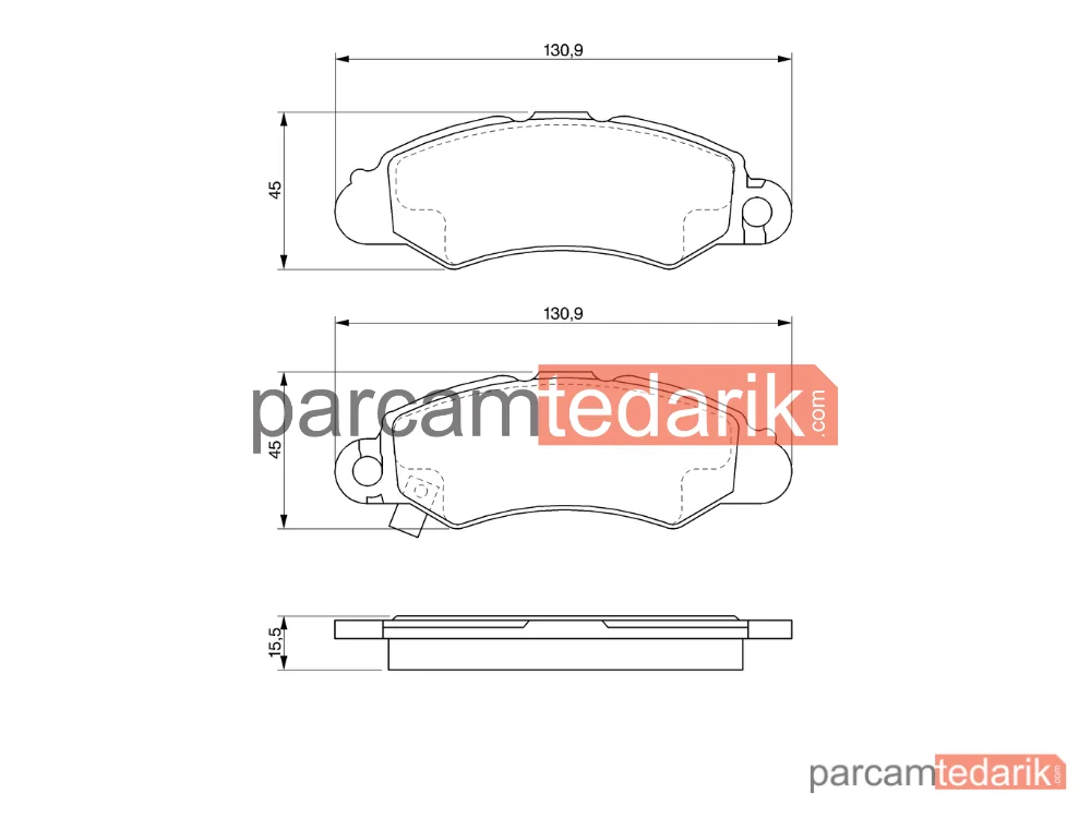 BOSCH 0986424804 | Fren Balatası (Ön) — Suzuki Swift II