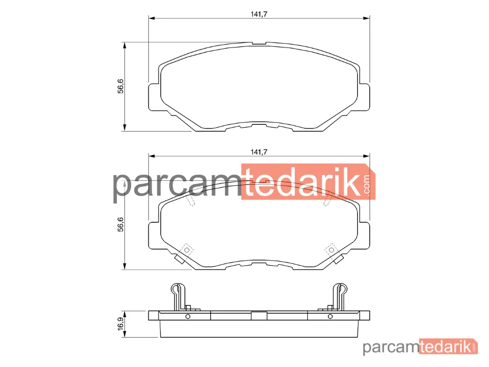 BOSCH 0986424809 | Fren Balatası — Honda Civic X, Honda Cr-V II
