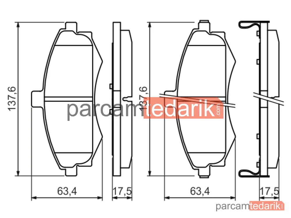 BOSCH 0986424810 | Fren Balatası — Hyundai Elantra III, Kia Cerato I, Hyundai Matrix