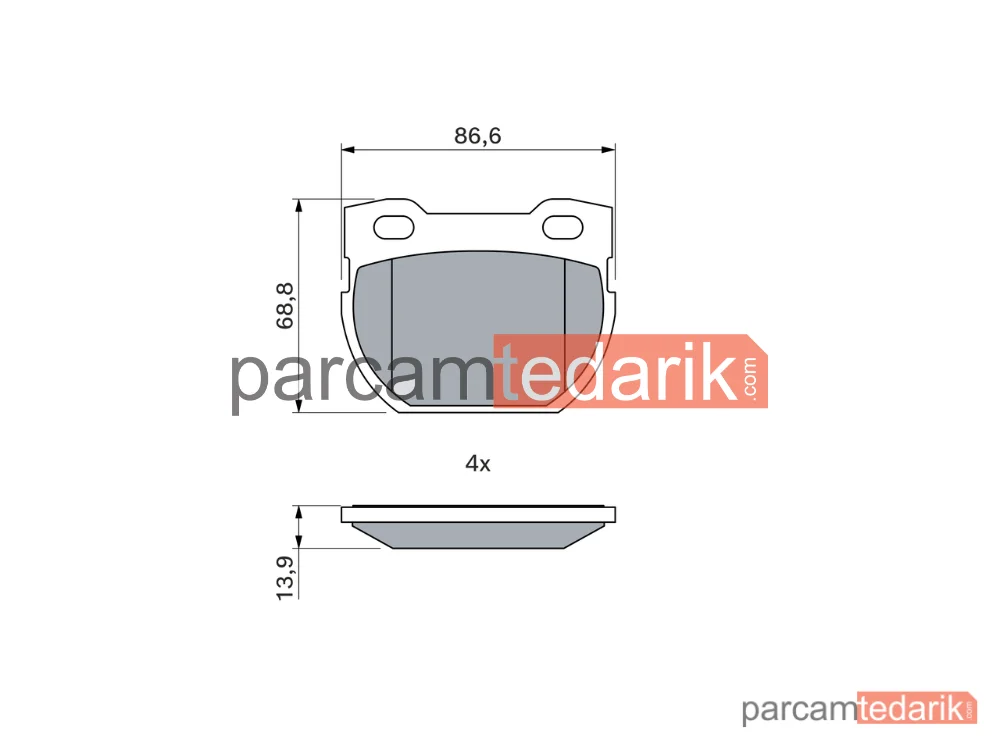BOSCH 0986424827 | Fren Balatası (Arka) — Land Rover Defender Cabrio, Land Rover Defender Pick Up