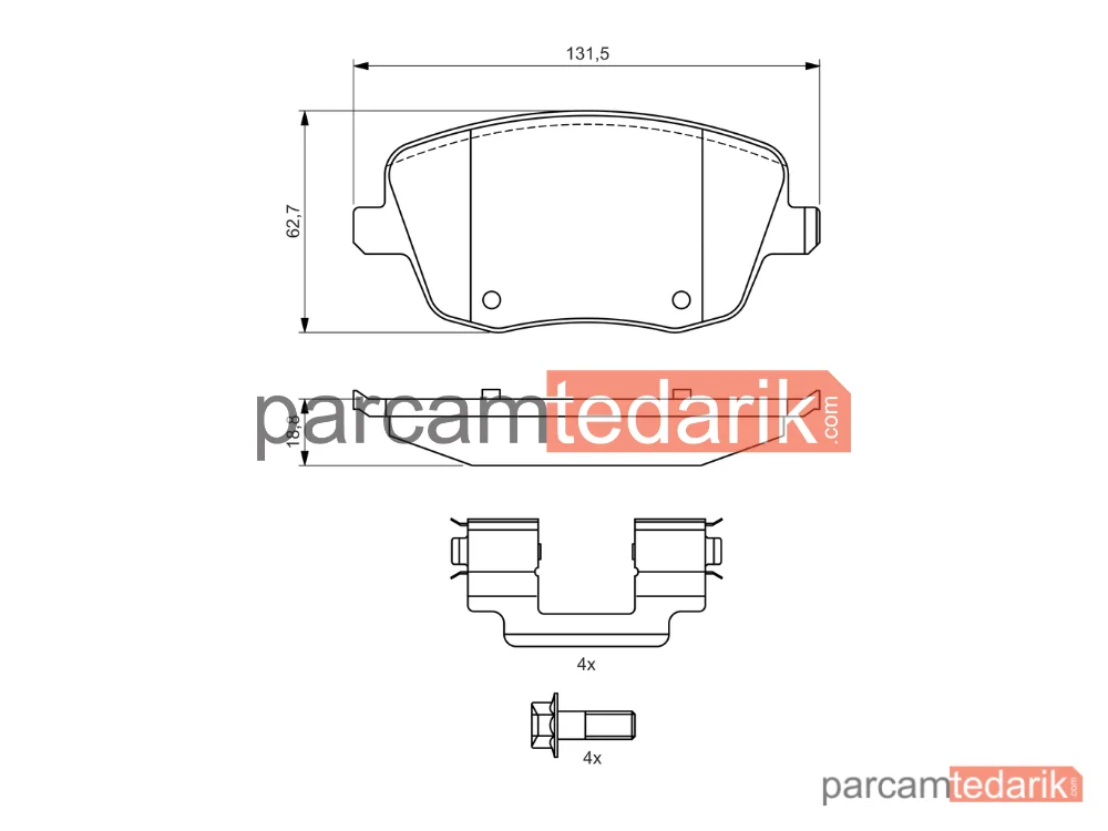BOSCH 0986424829 | Fren Balatası — Skoda Roomster, Seat Cordoba, Skoda Fabia I